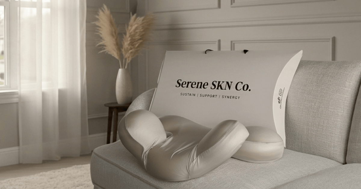 Serene SKN Co beauty pillow designed for skin, sleep lines and side sleepers